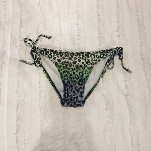 Wetseal leopard print side tie bikini bottoms